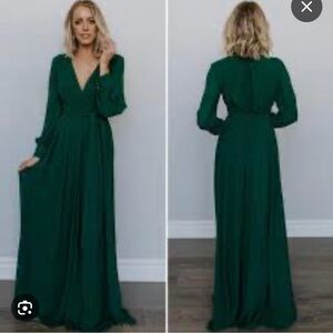 Baltic Born Deep Green Long Sleeve Dress